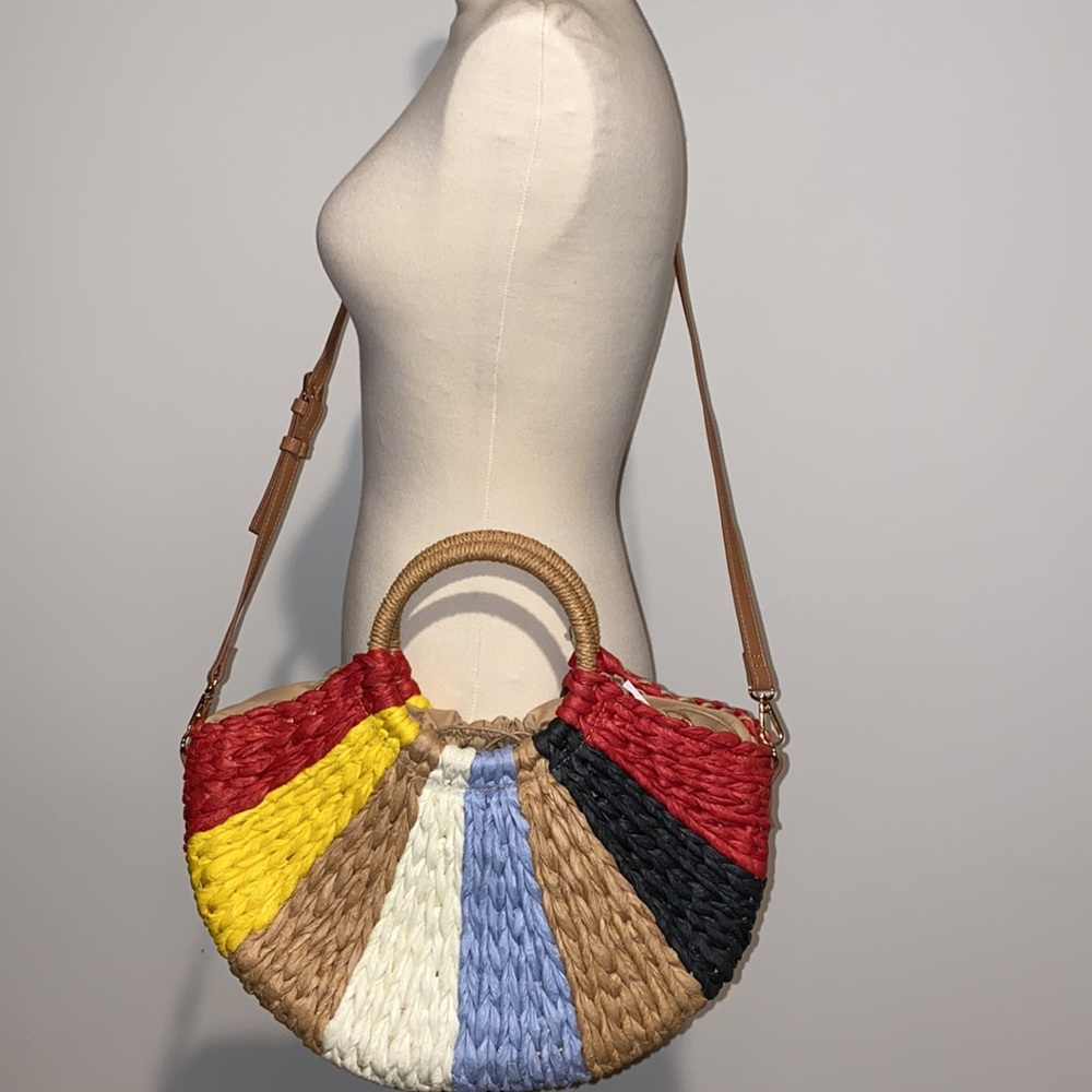 BP by Nordstrom woven straw handbag multi … - Picture 5 of 7